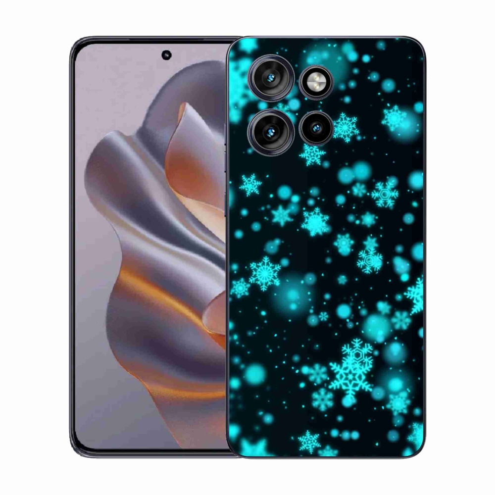 Gelový kryt mmCase na Motorola Edge 50 Neo - sněhové vločky 1