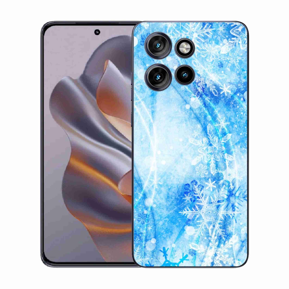 Gelový kryt mmCase na Motorola Edge 50 Neo - sněhové vločky