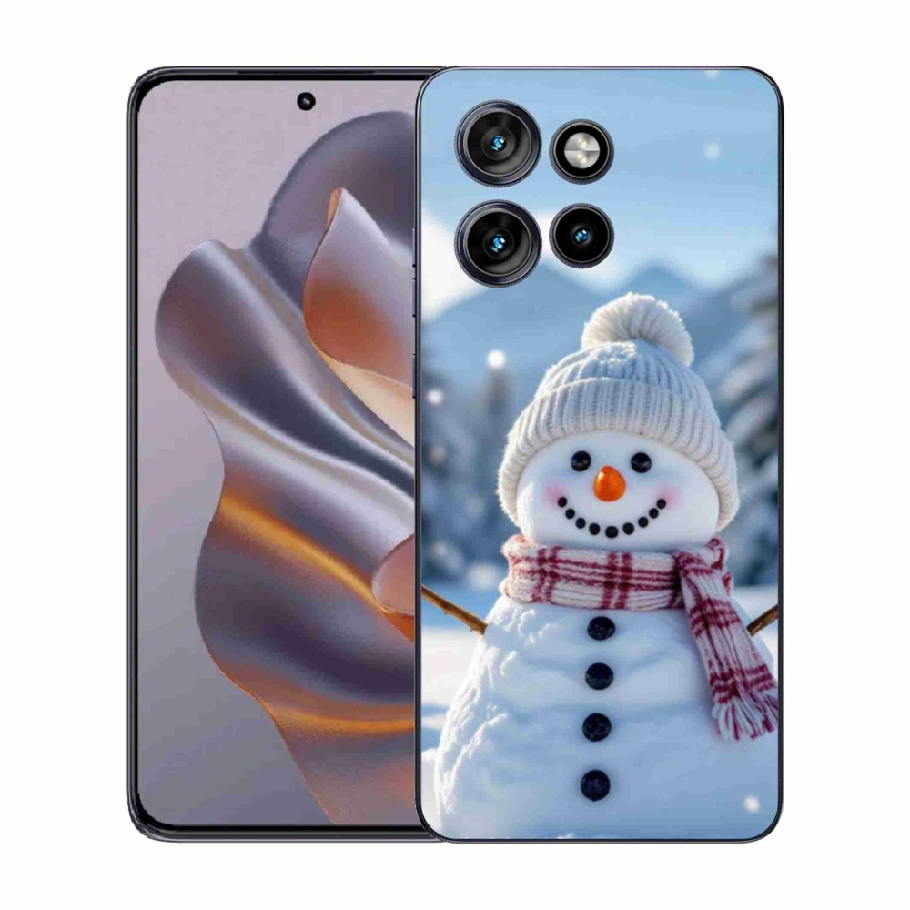 Gelový kryt mmCase na Motorola Edge 50 Neo - sněhulák 3