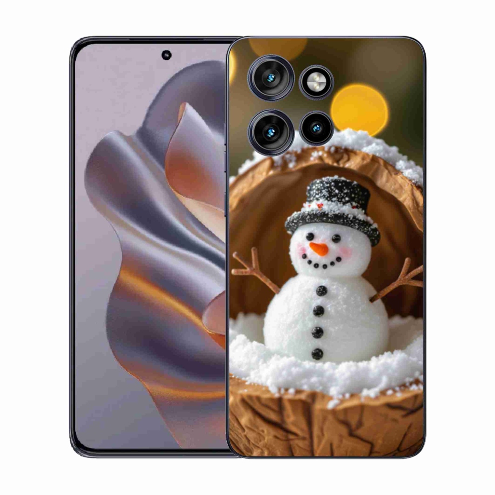Gelový kryt mmCase na Motorola Edge 50 Neo - sněhulák 4