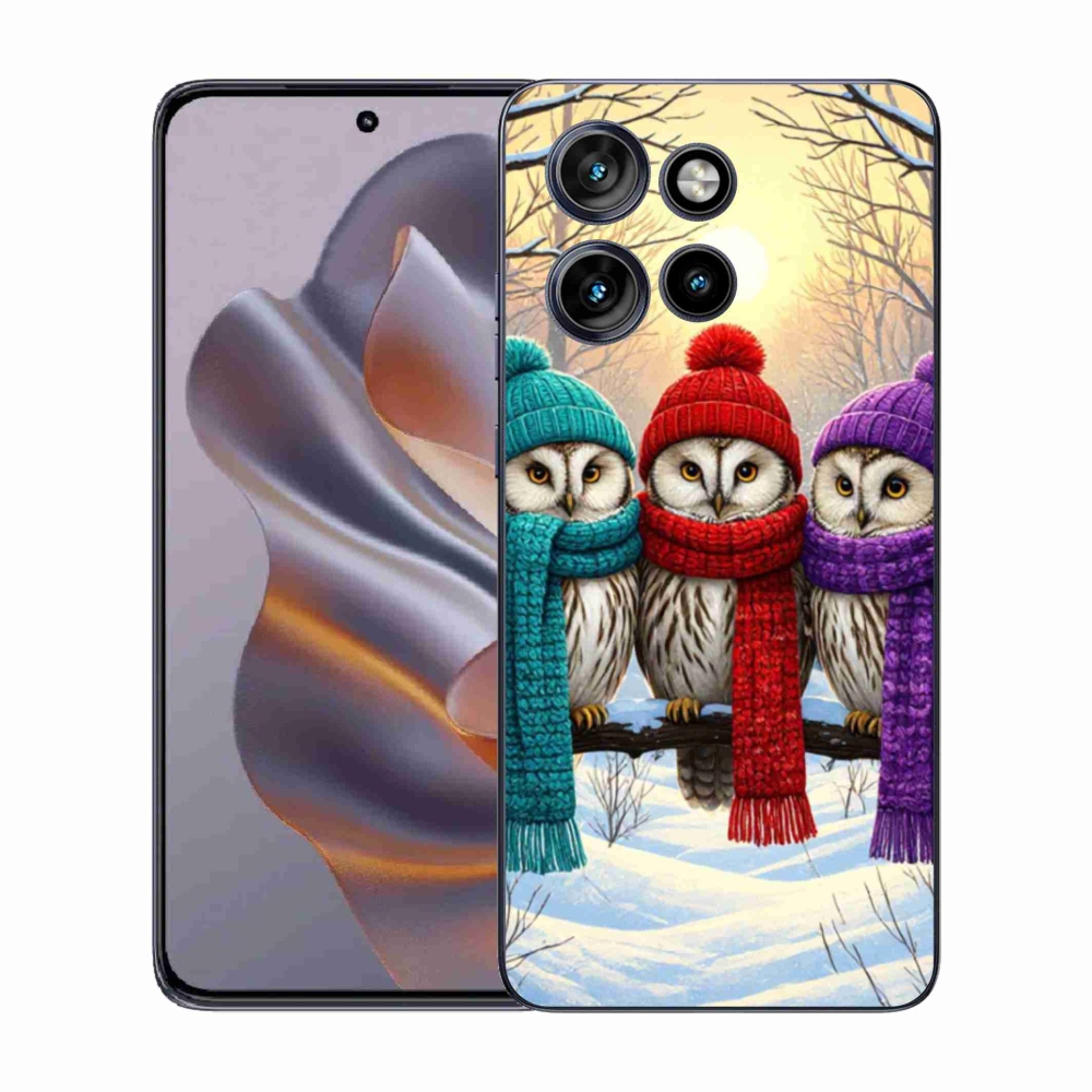 Gelový kryt mmCase na Motorola Edge 50 Neo - soví přátelé