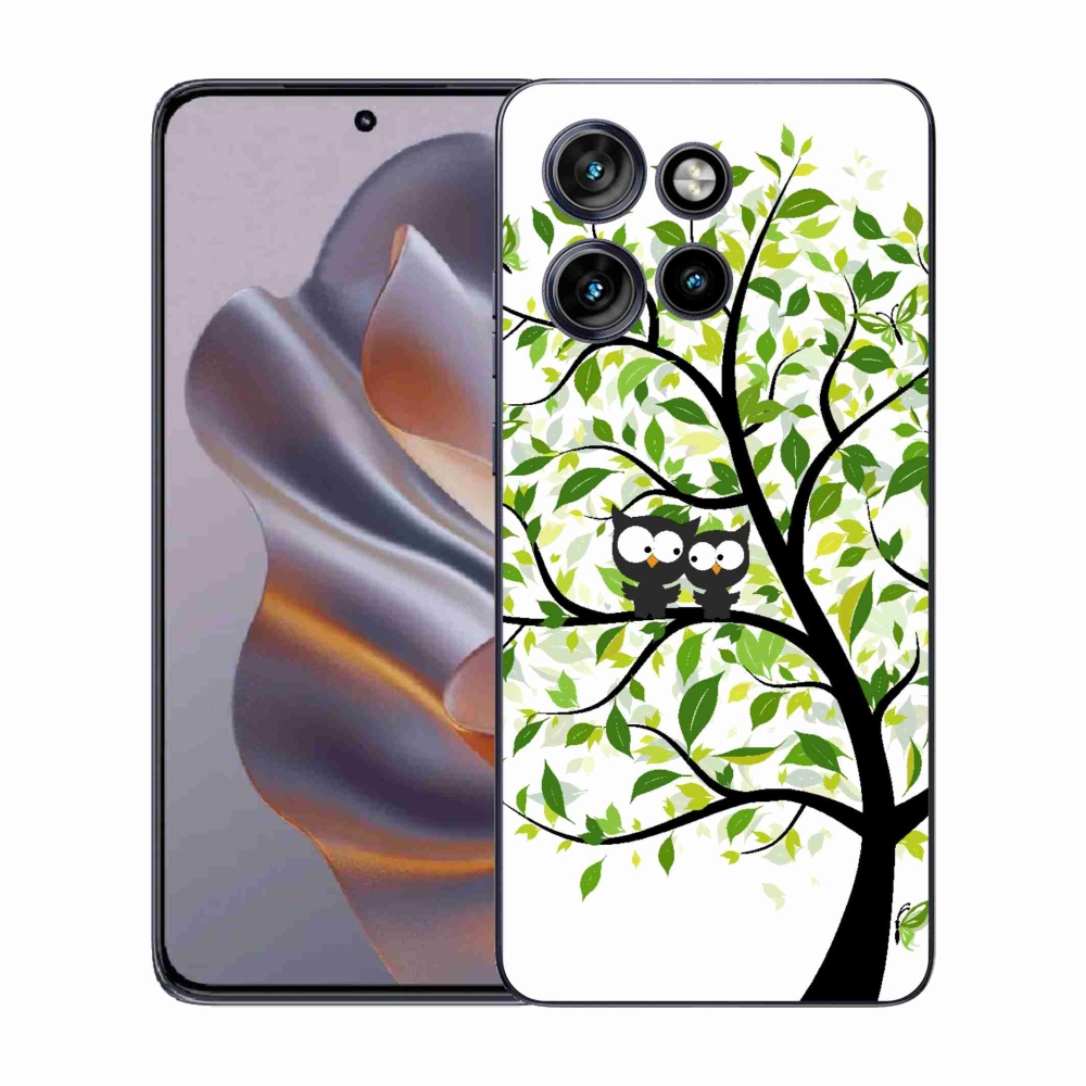 Gelový kryt mmCase na Motorola Edge 50 Neo - sovičky na stromě