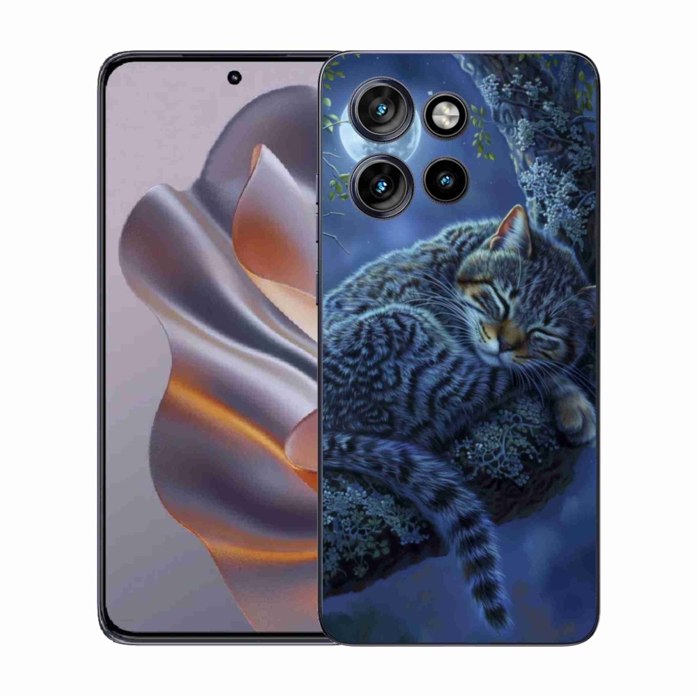 Gelový kryt mmCase na Motorola Edge 50 Neo - spící kočka