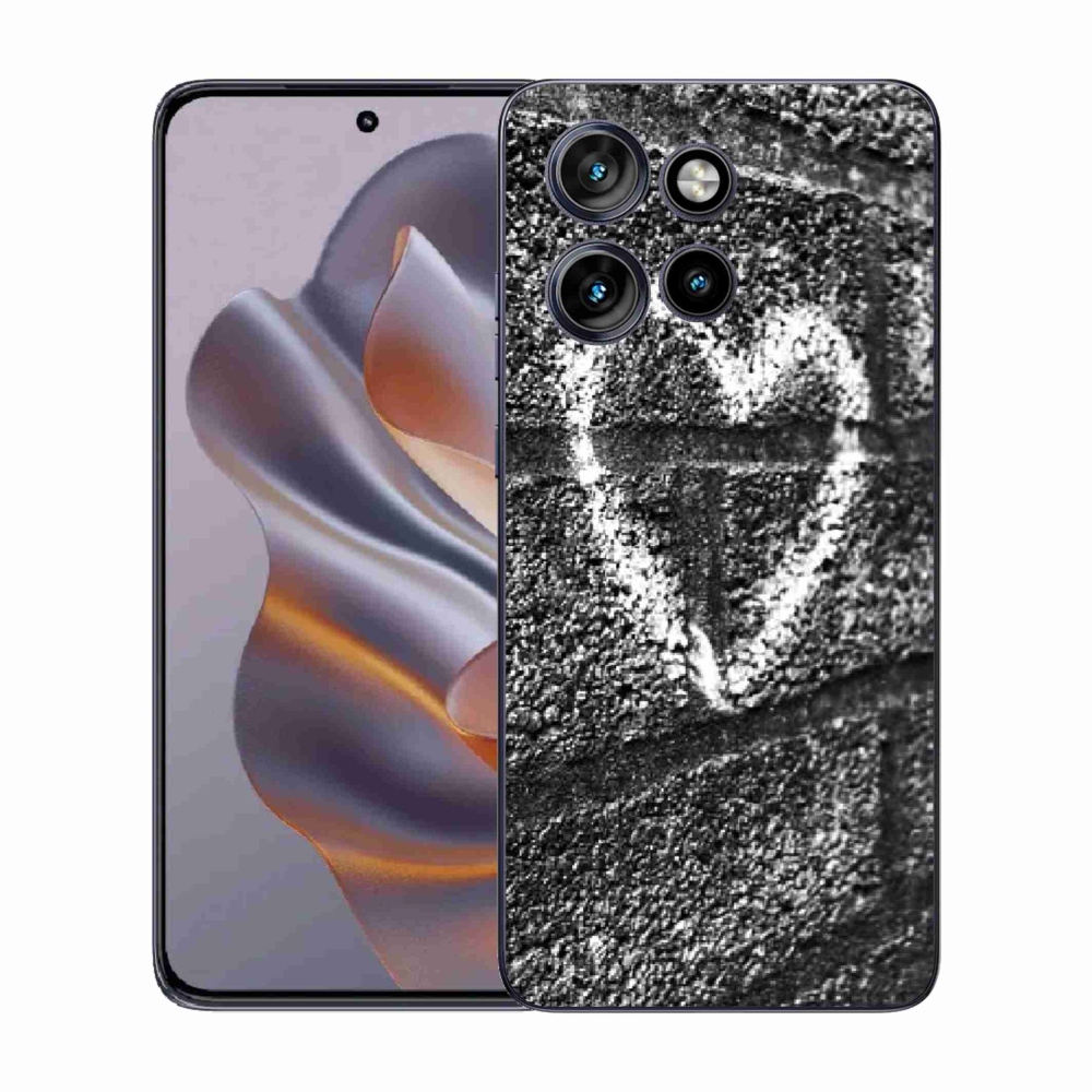 Gelový kryt mmCase na Motorola Edge 50 Neo - srdce na zdi