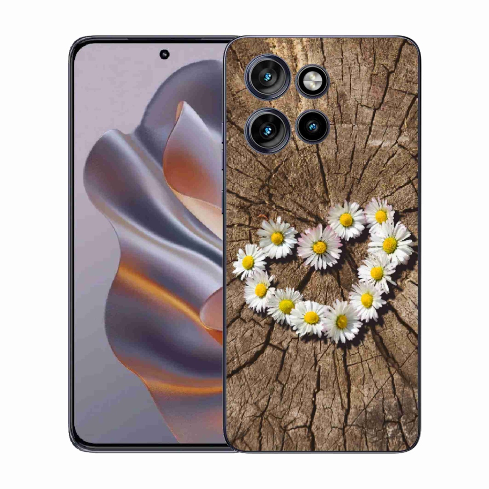 Gelový kryt mmCase na Motorola Edge 50 Neo - srdce z kopretin