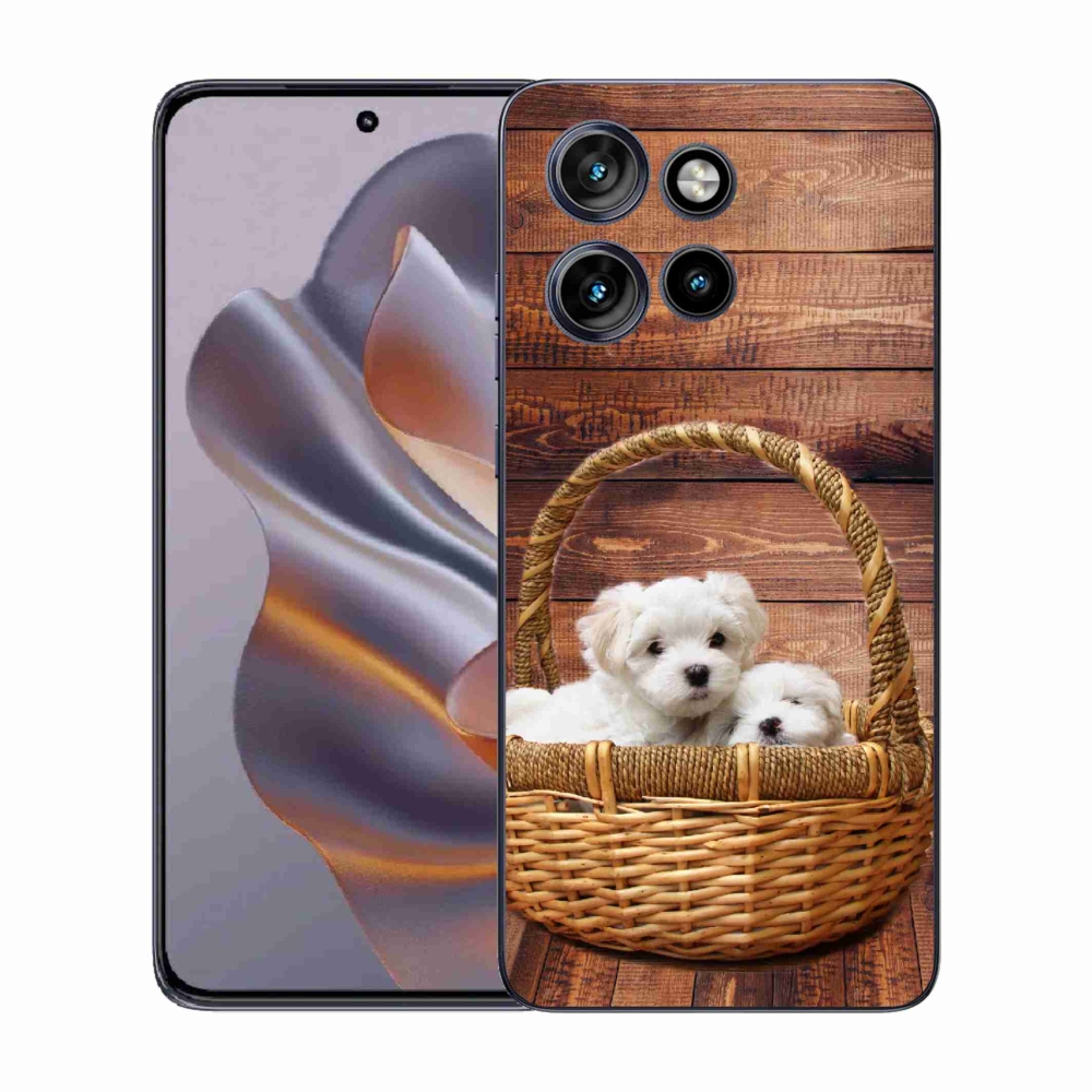 Gelový kryt mmCase na Motorola Edge 50 Neo - štěňátka