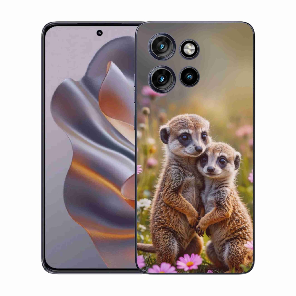 Gelový kryt mmCase na Motorola Edge 50 Neo - surikatí duo