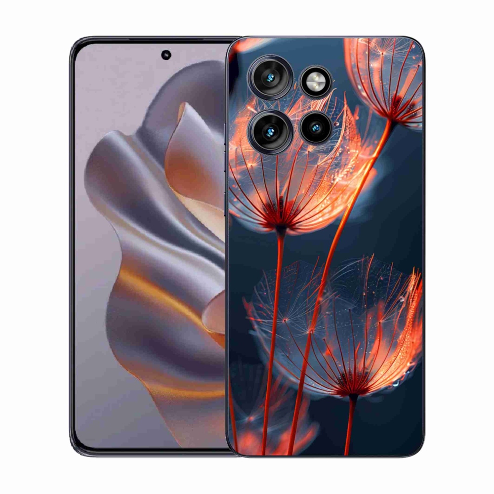 Gelový kryt mmCase na Motorola Edge 50 Neo - světélkující chmýří