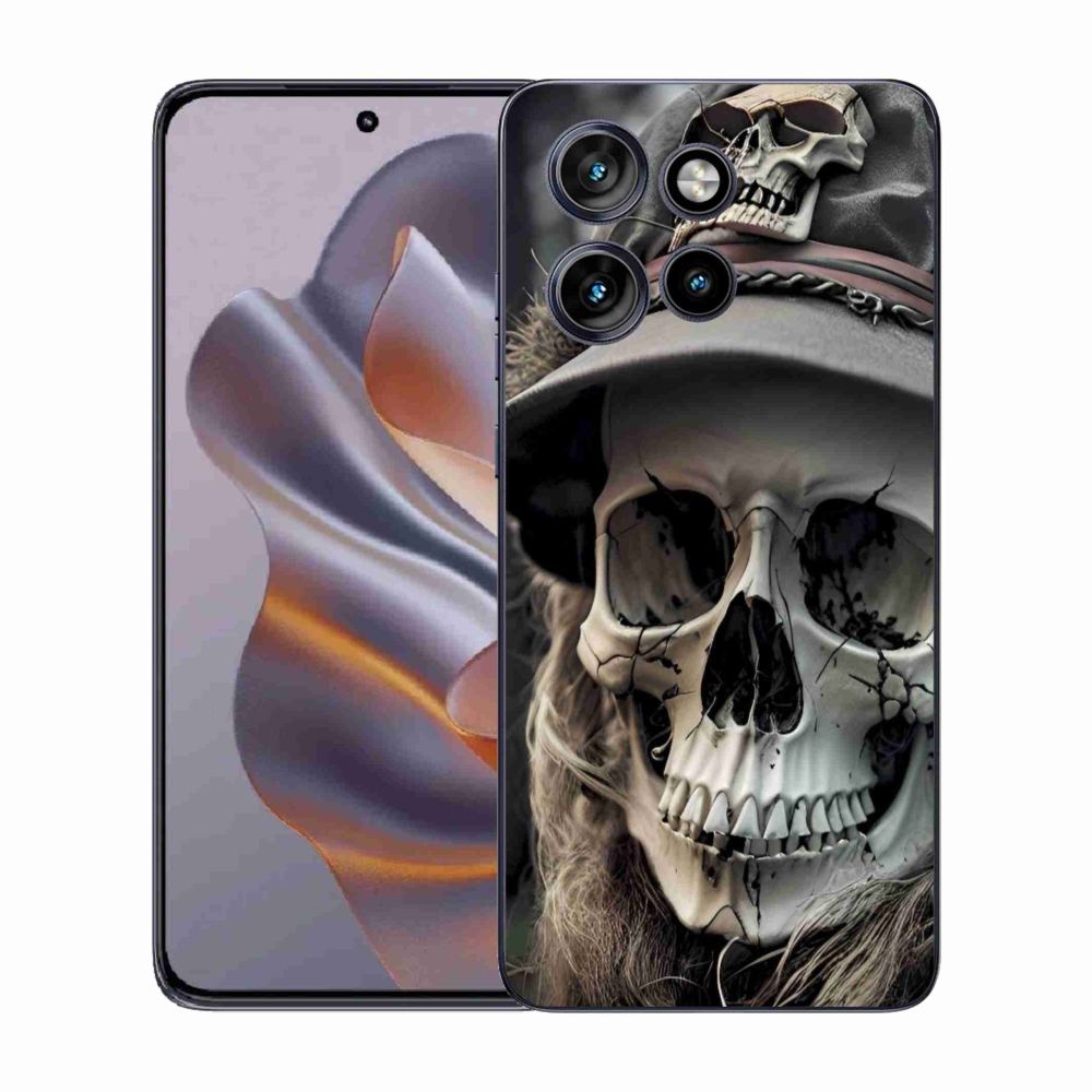 Gelový kryt mmCase na Motorola Edge 50 Neo - temná lebka