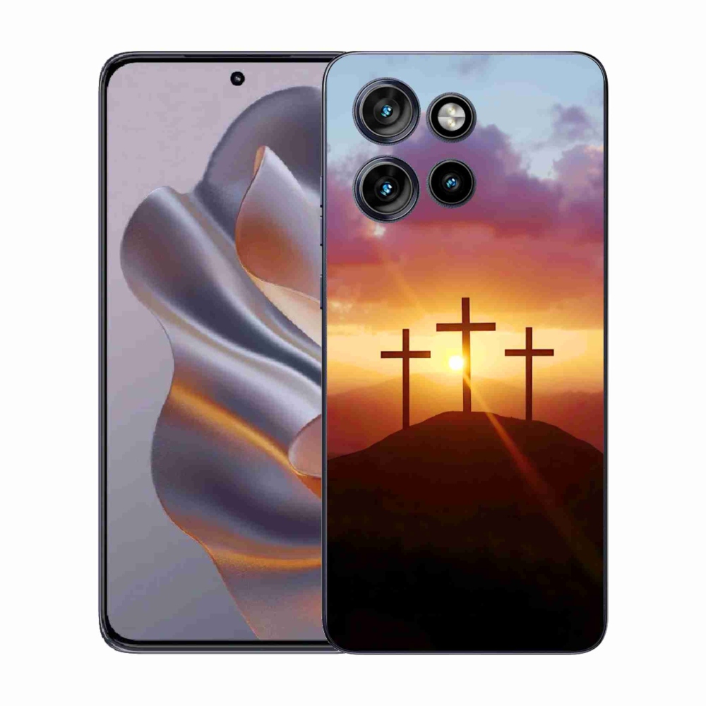 Gelový kryt mmCase na Motorola Edge 50 Neo - tři kříže