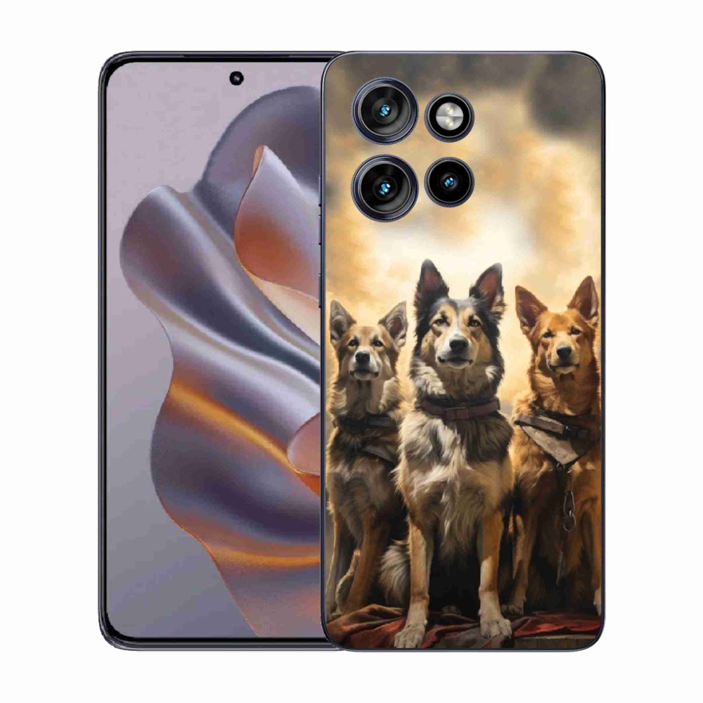 Gelový kryt mmCase na Motorola Edge 50 Neo - tři psi