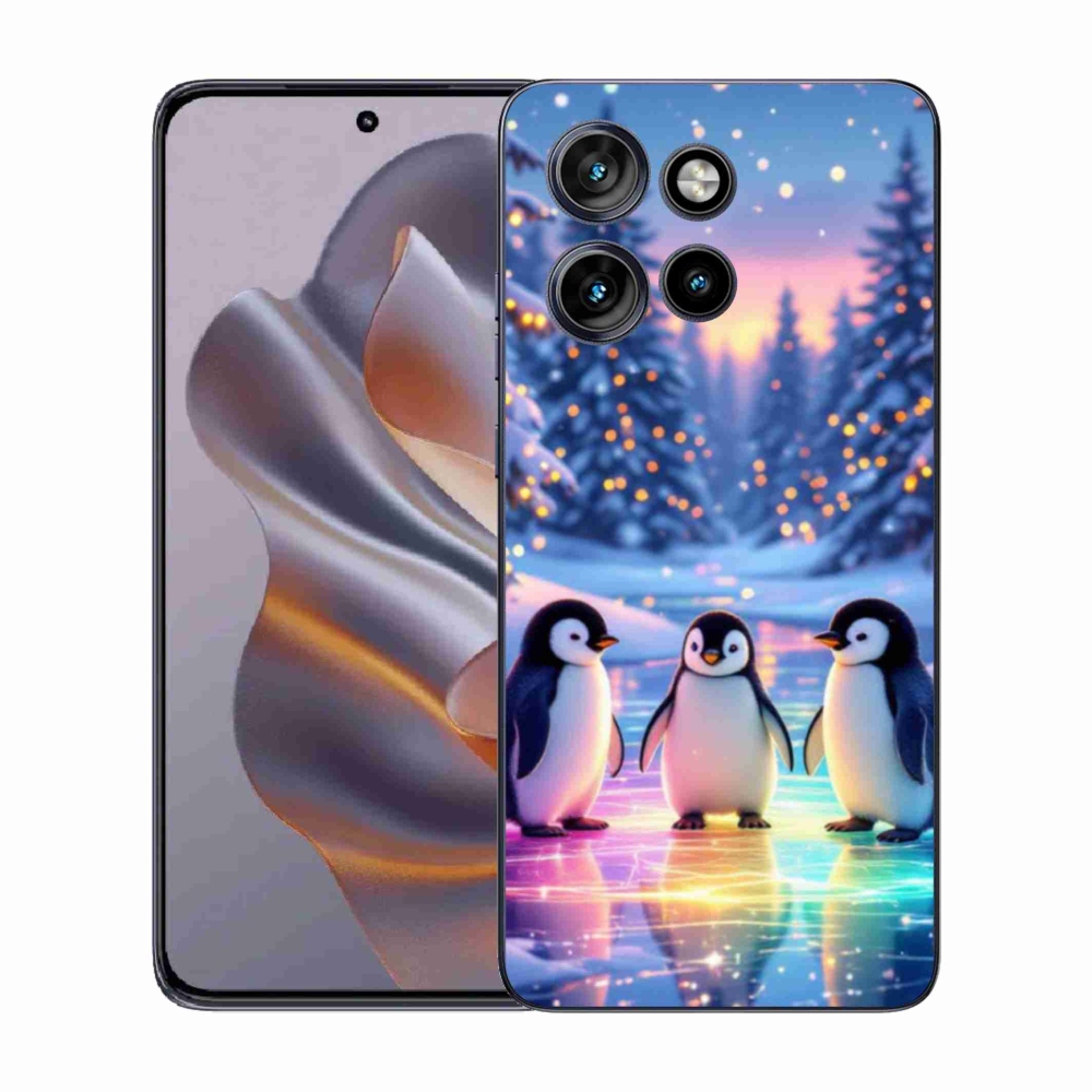 Gelový kryt mmCase na Motorola Edge 50 Neo - tučnáci