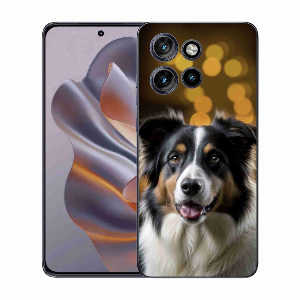 Gelový kryt mmCase na Motorola Edge 50 Neo - usměvavý australský ovčák