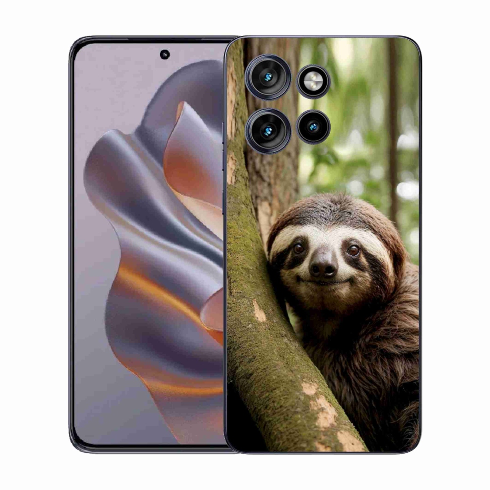 Gelový kryt mmCase na Motorola Edge 50 Neo - usměvavý lenochod