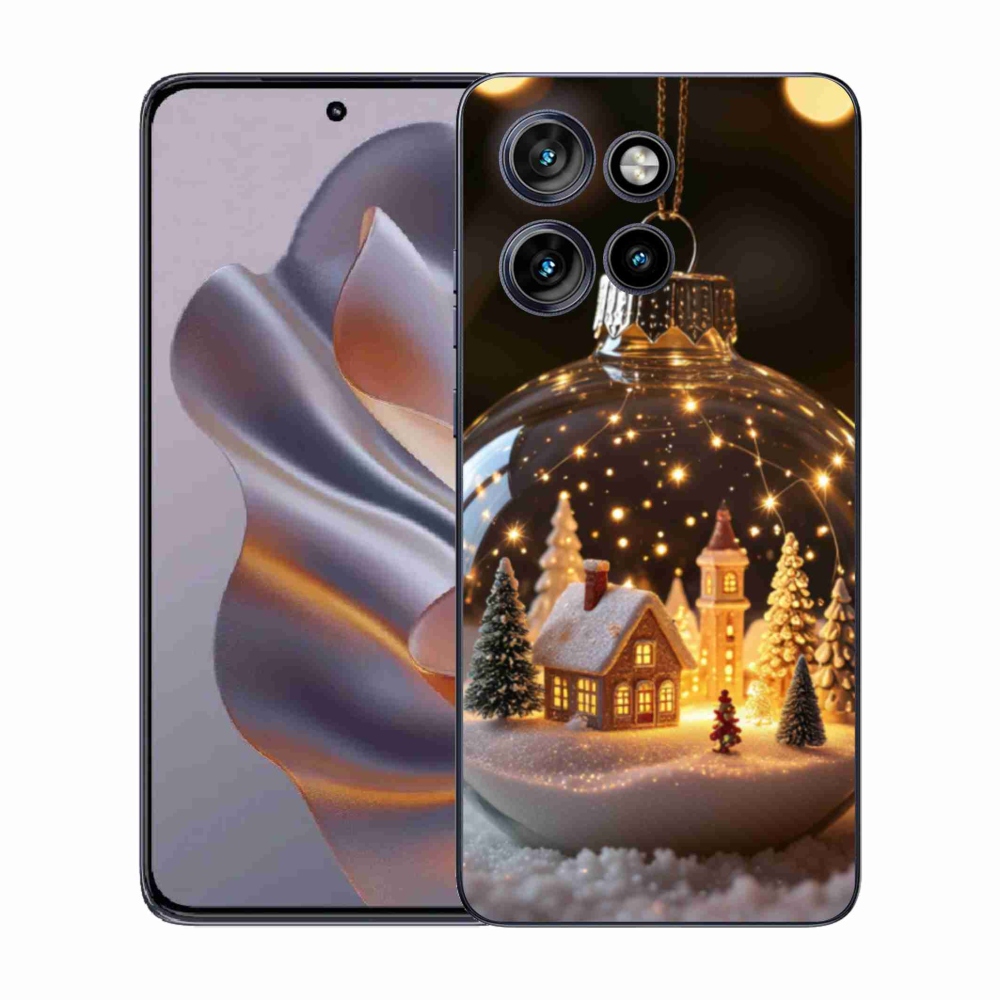Gelový kryt mmCase na Motorola Edge 50 Neo - vánoční koule 3
