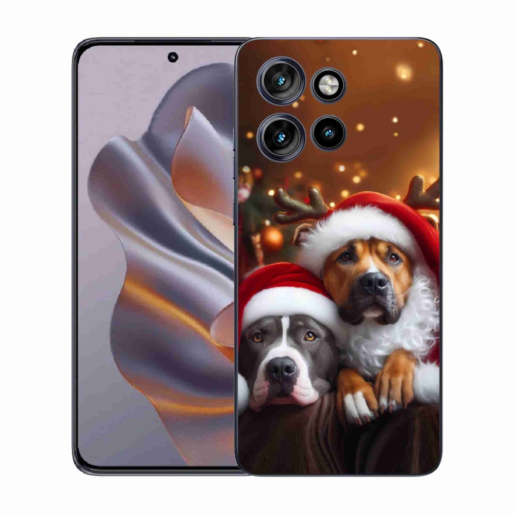 Gelový kryt mmCase na Motorola Edge 50 Neo - vánoční psi