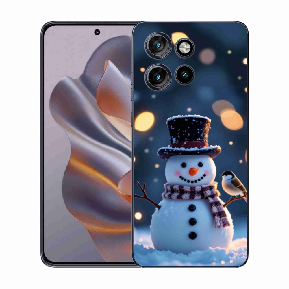 Gelový kryt mmCase na Motorola Edge 50 Neo - vánoční sněhulák