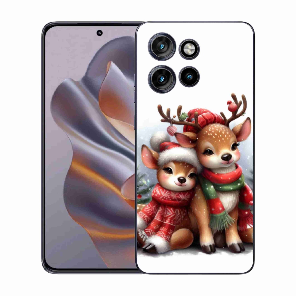 Gelový kryt mmCase na Motorola Edge 50 Neo - vánoční sobi