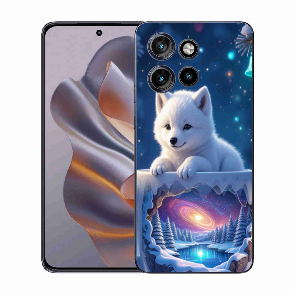 Gelový kryt mmCase na Motorola Edge 50 Neo - vánoční štěně