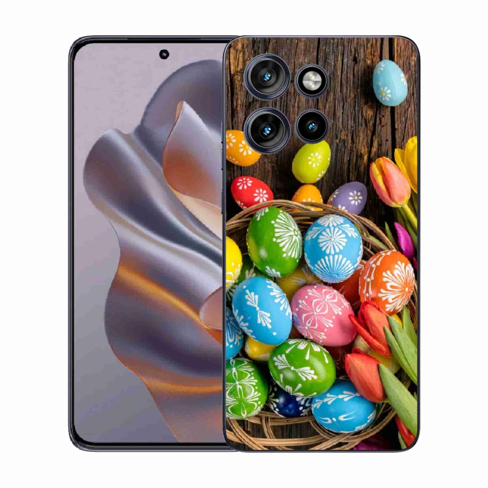 Gelový kryt mmCase na Motorola Edge 50 Neo - velikonoční vajíčka