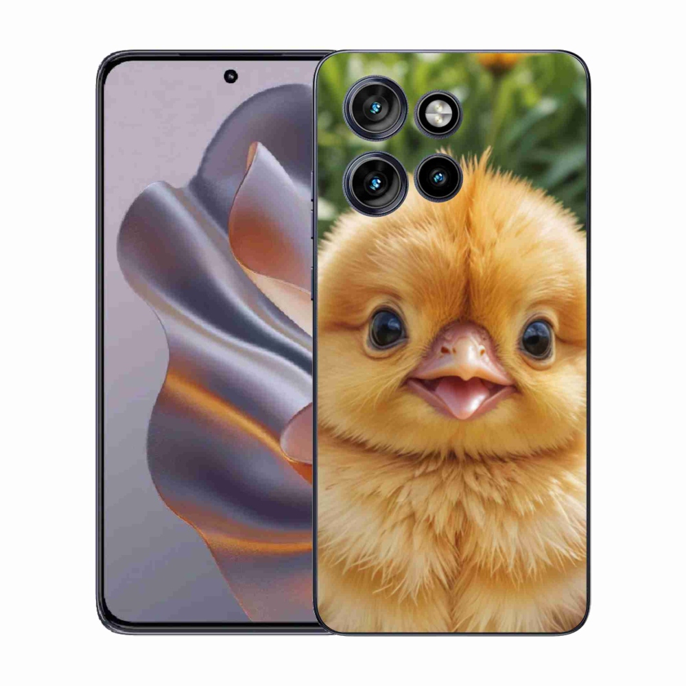 Gelový kryt mmCase na Motorola Edge 50 Neo - veselé kuřátko