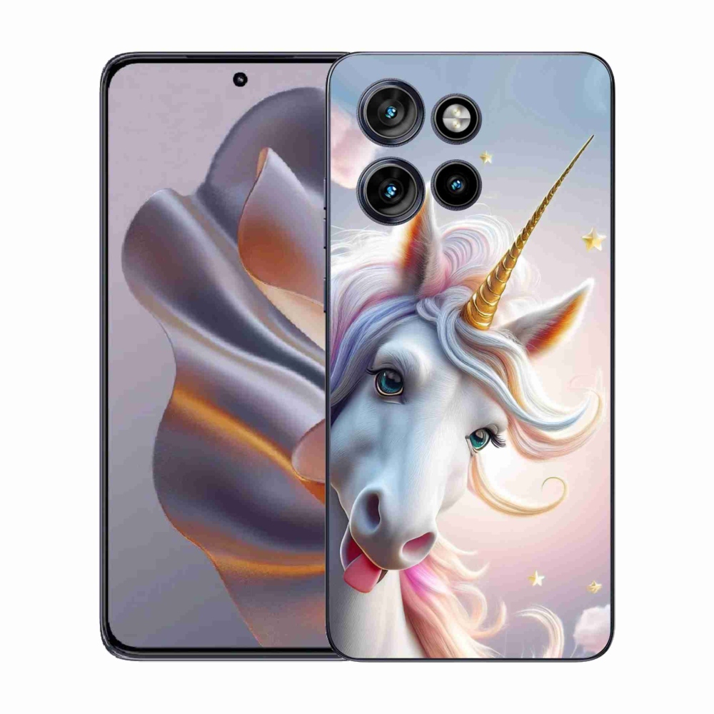 Gelový kryt mmCase na Motorola Edge 50 Neo - veselý jednorožec