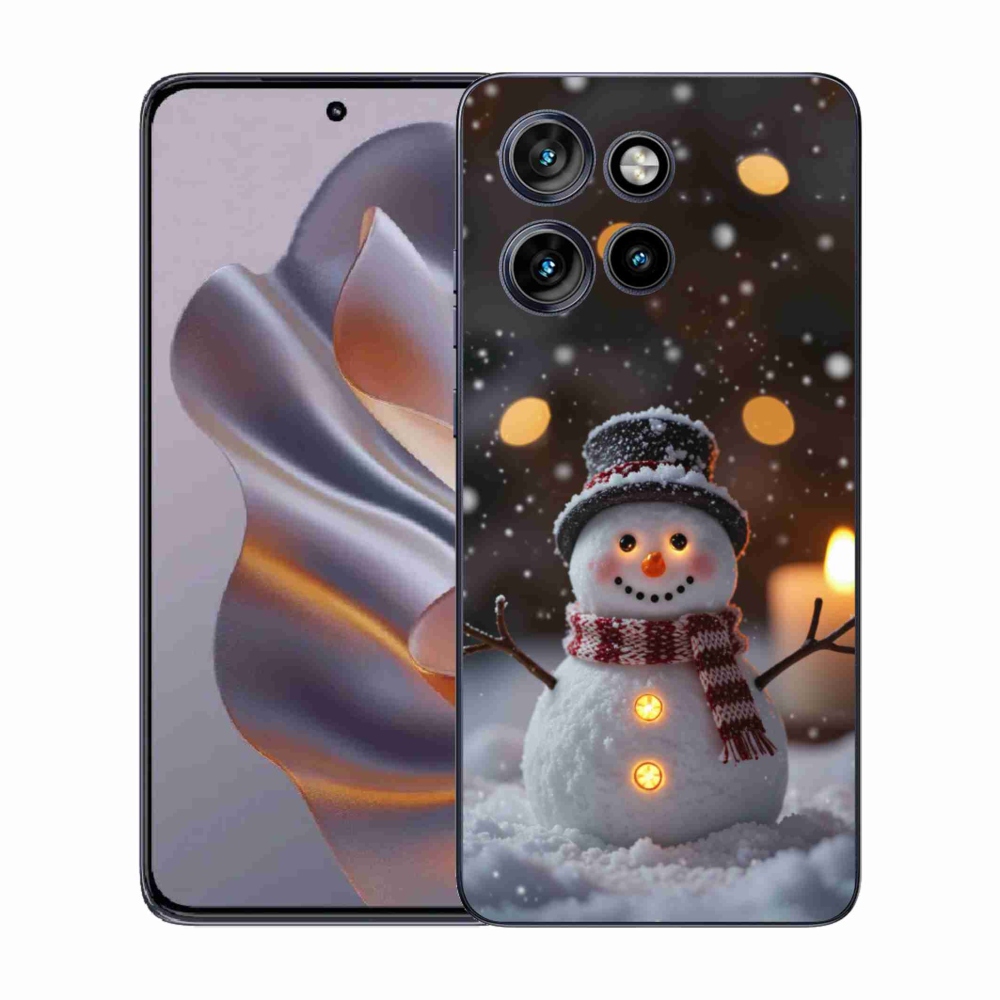 Gelový kryt mmCase na Motorola Edge 50 Neo - veselý sněhulák