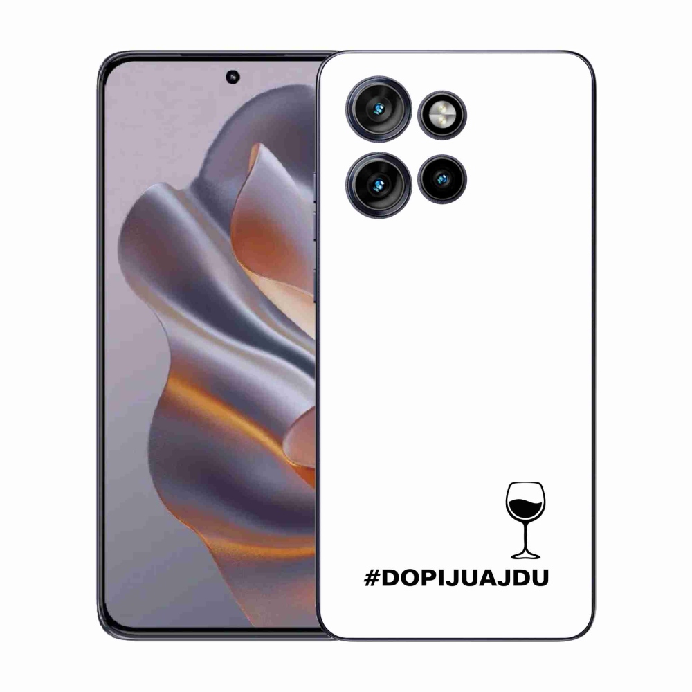 Gelový kryt mmCase na Motorola Edge 50 Neo - vinný motiv bílé pozadí