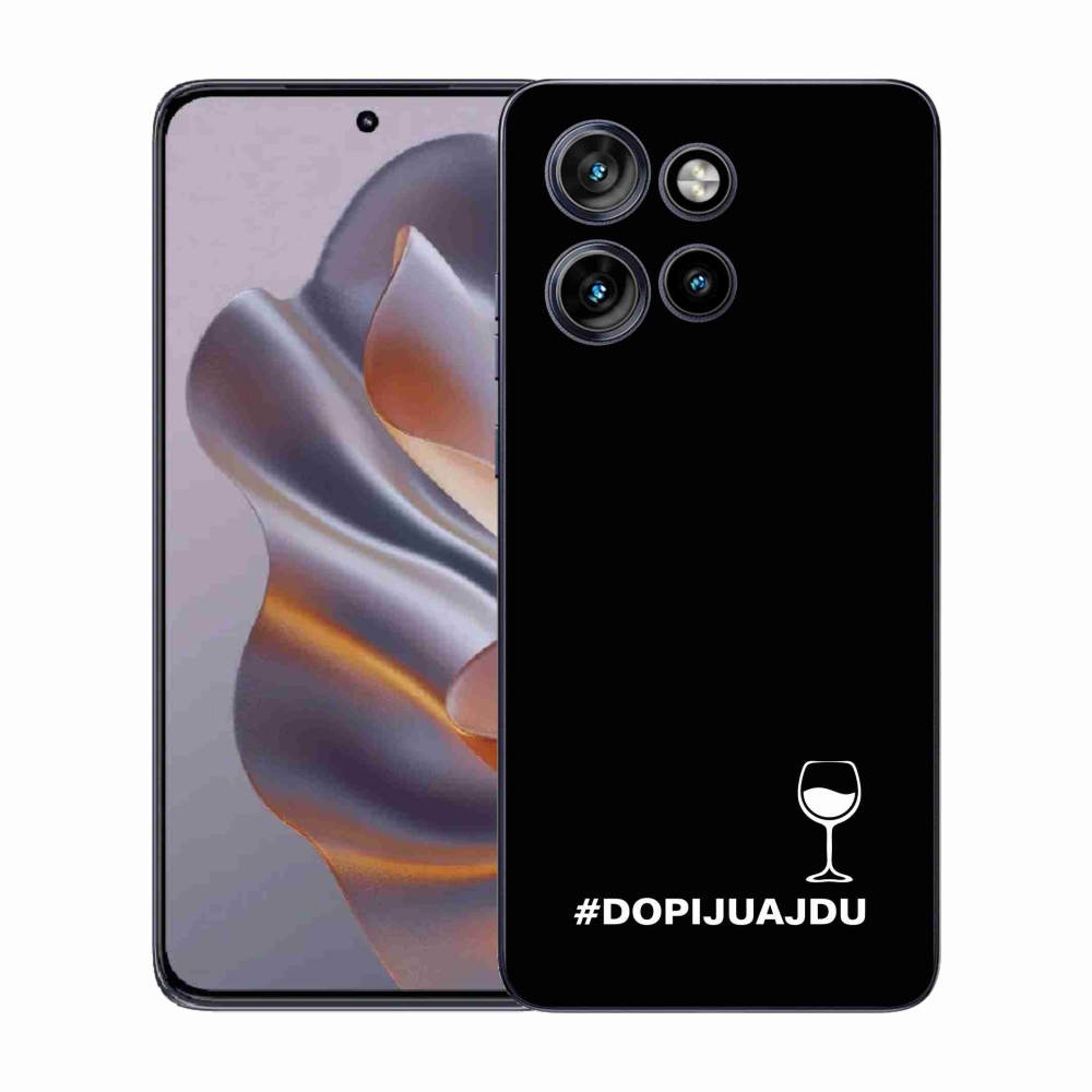 Gelový kryt mmCase na Motorola Edge 50 Neo - vinný motiv černé pozadí