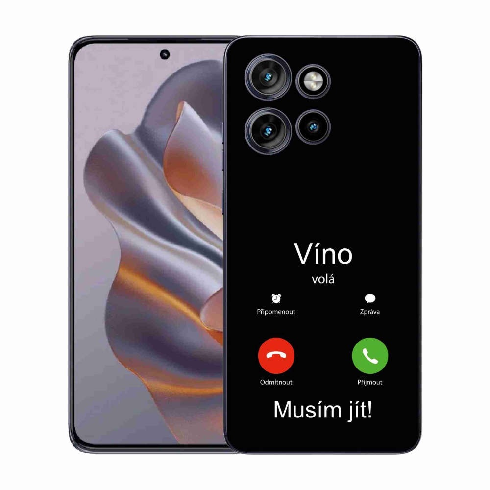 Gelový kryt mmCase na Motorola Edge 50 Neo - víno volá černé pozadí