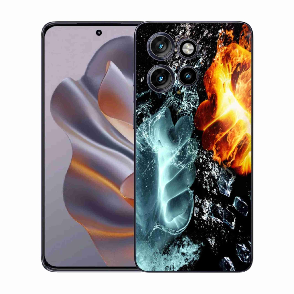 Gelový kryt mmCase na Motorola Edge 50 Neo - voda a oheň