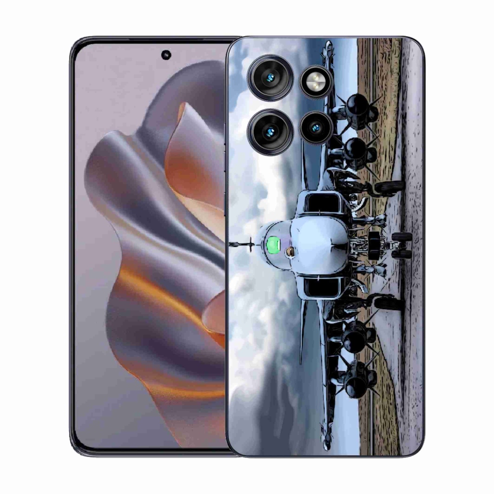 Gelový kryt mmCase na Motorola Edge 50 Neo - vojenské letadlo