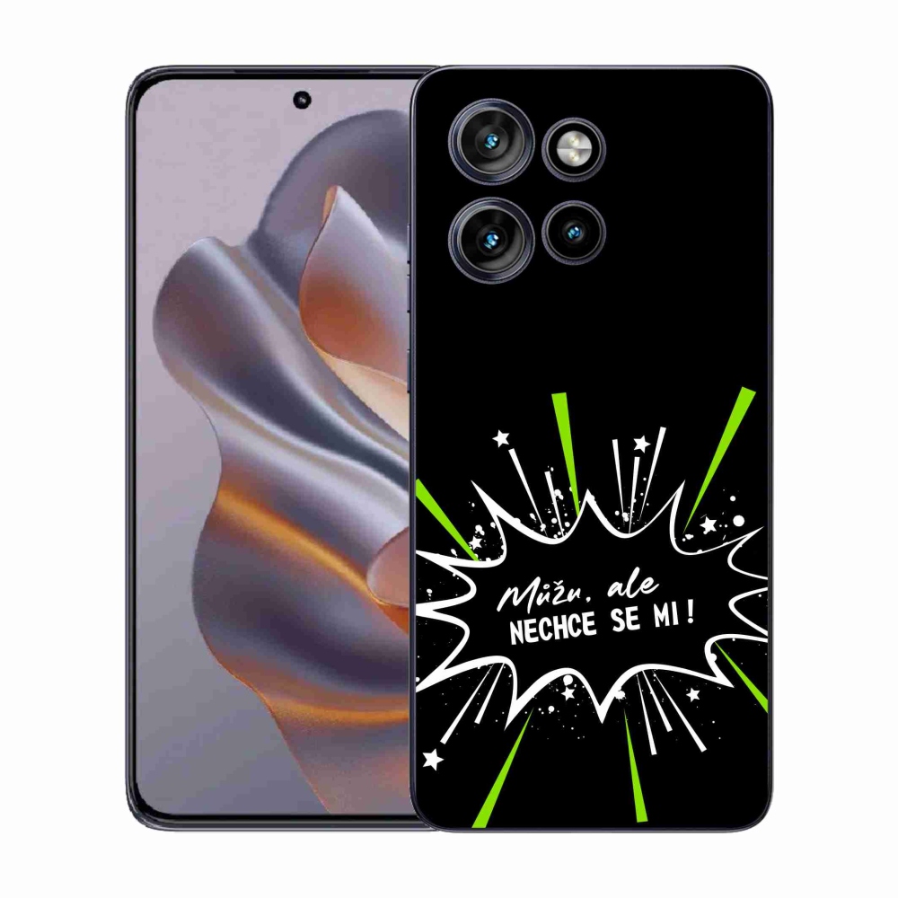 Gelový kryt mmCase na Motorola Edge 50 Neo - vtipný text 11 černé pozadí