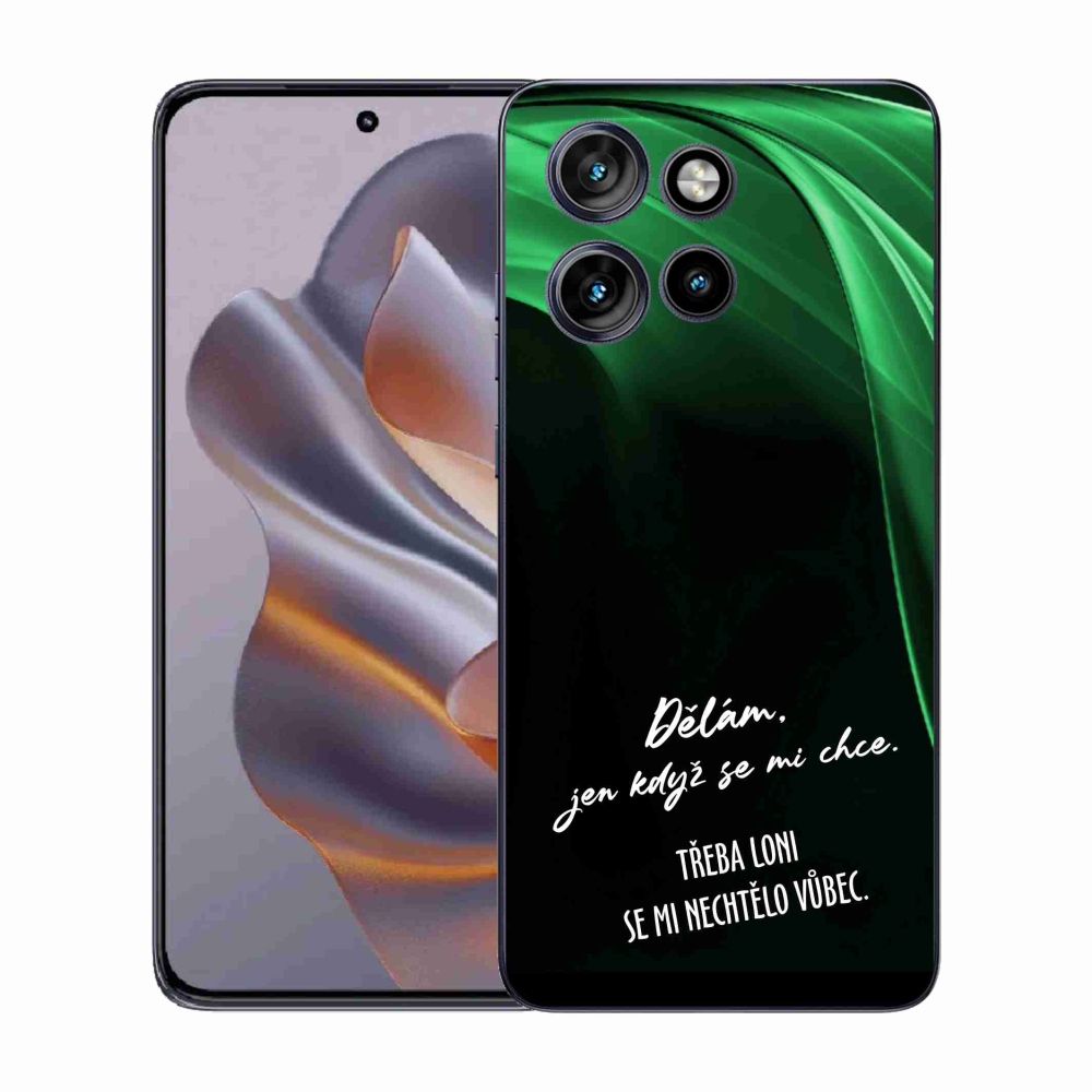 Gelový kryt mmCase na Motorola Edge 50 Neo - vtipný text 12 černé pozadí