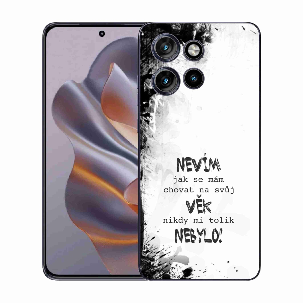 Gelový kryt mmCase na Motorola Edge 50 Neo - vtipný text 14 bílé pozadí