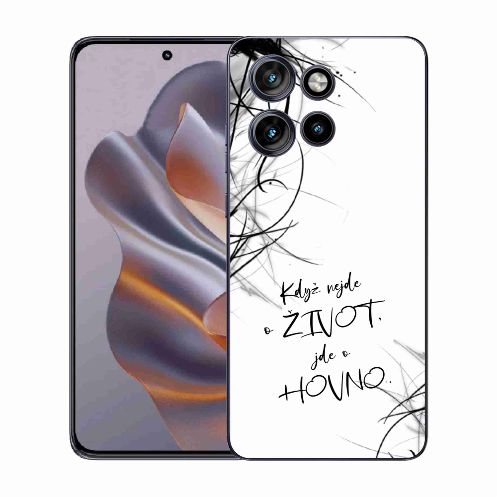 Gelový kryt mmCase na Motorola Edge 50 Neo - vtipný text 16 bílé pozadí