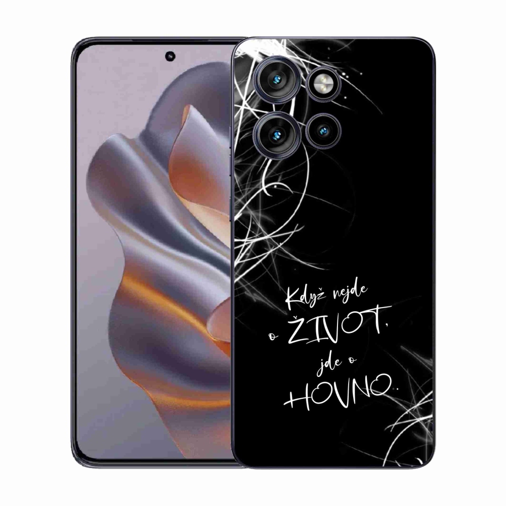 Gelový kryt mmCase na Motorola Edge 50 Neo - vtipný text 16 černé pozadí