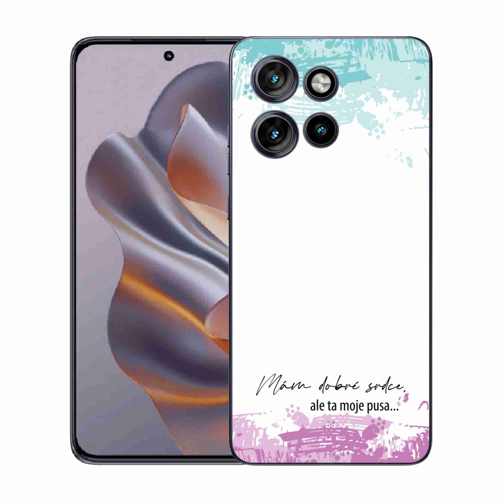 Gelový kryt mmCase na Motorola Edge 50 Neo - vtipný text 3 bílé pozadí