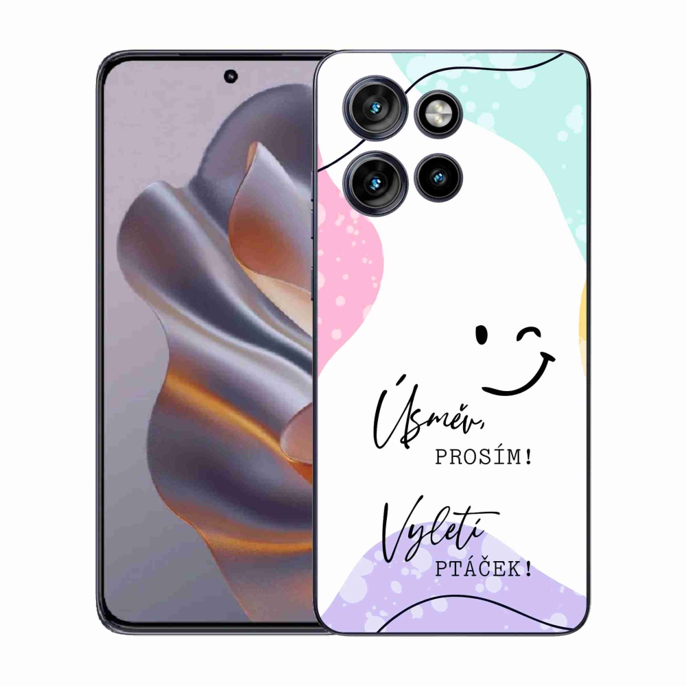 Gelový kryt mmCase na Motorola Edge 50 Neo - vtipný text 4 bílé pozadí