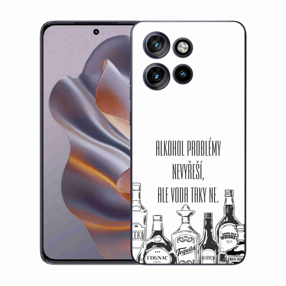 Gelový kryt mmCase na Motorola Edge 50 Neo - vtipný text bílé pozadí