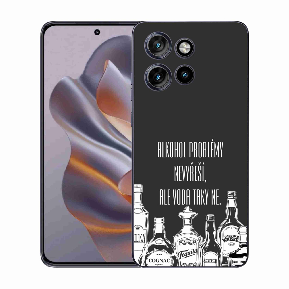 Gelový kryt mmCase na Motorola Edge 50 Neo - vtipný text černé pozadí