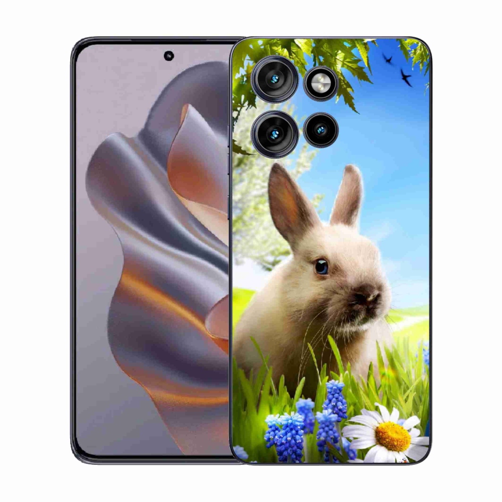 Gelový kryt mmCase na Motorola Edge 50 Neo - zajíček