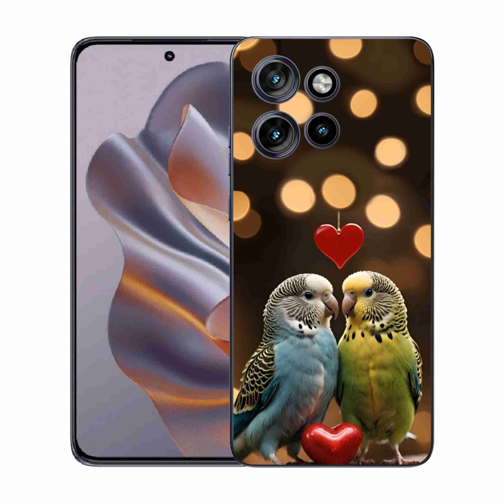 Gelový kryt mmCase na Motorola Edge 50 Neo - zamilovaní papoušci