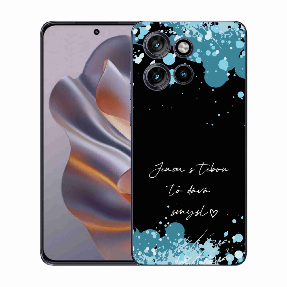 Gelový kryt mmCase na Motorola Edge 50 Neo - zamilovaný text černé pozadí