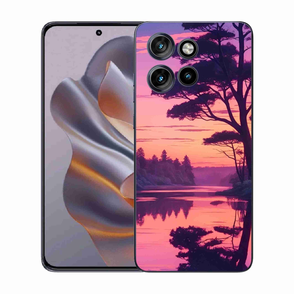 Gelový kryt mmCase na Motorola Edge 50 Neo - západ slunce nad jezerem