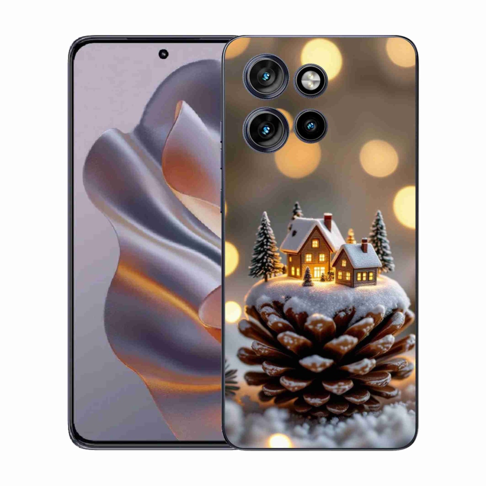 Gelový kryt mmCase na Motorola Edge 50 Neo - zimní vesnička