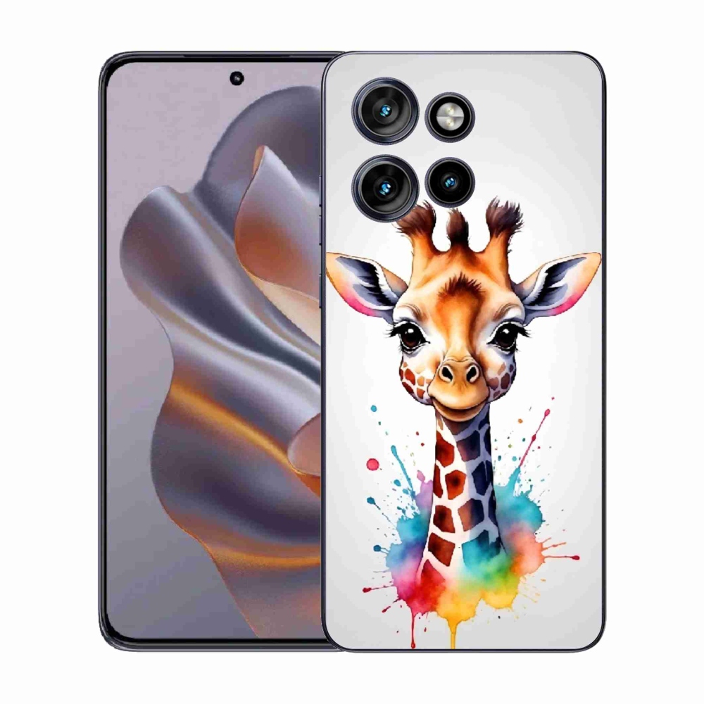 Gelový kryt mmCase na Motorola Edge 50 Neo - žirafa 1