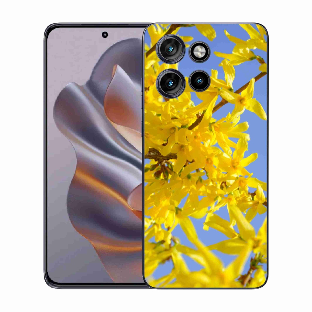 Gelový kryt mmCase na Motorola Edge 50 Neo - žluté květy