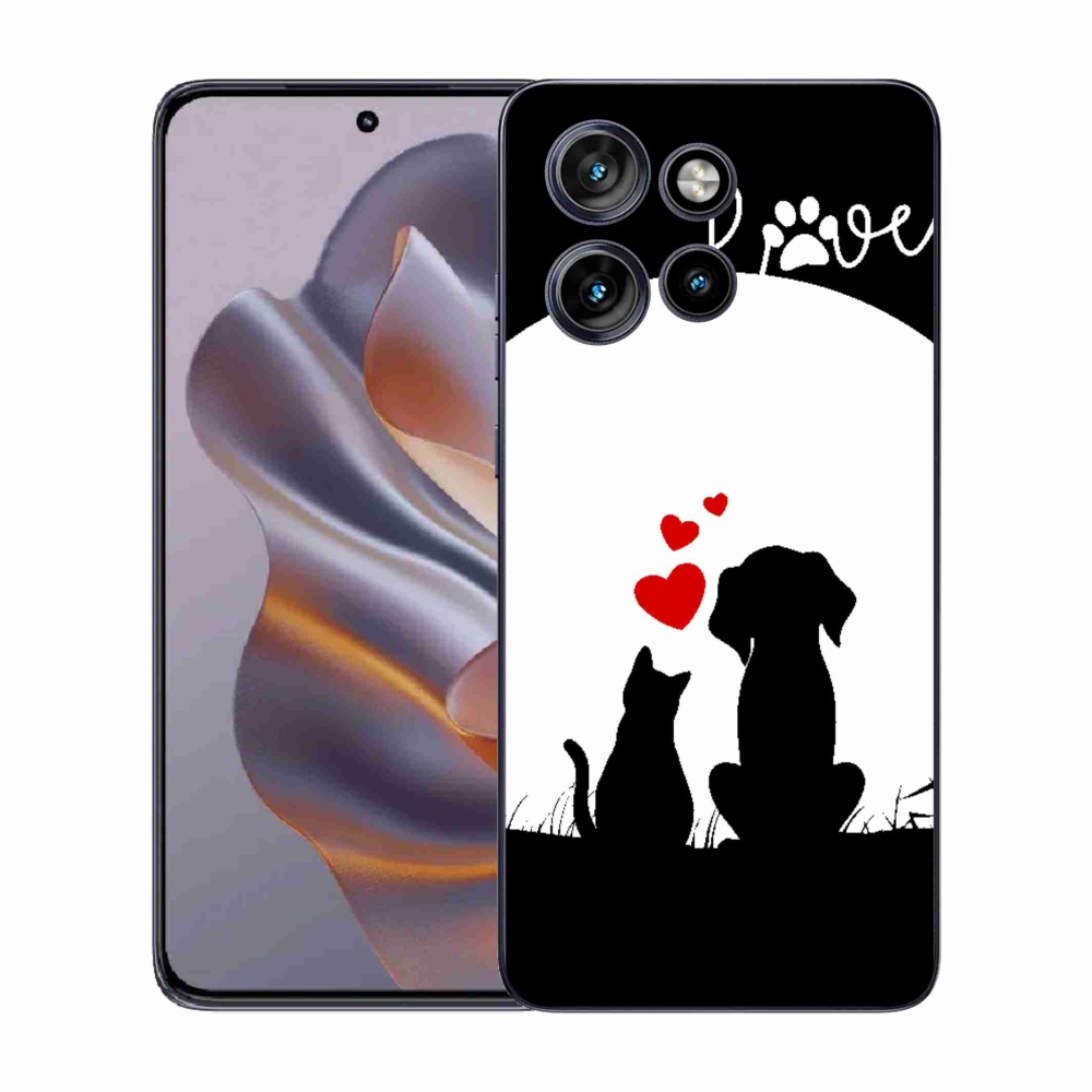 Gelový kryt mmCase na Motorola Edge 50 Neo - zvířecí láska