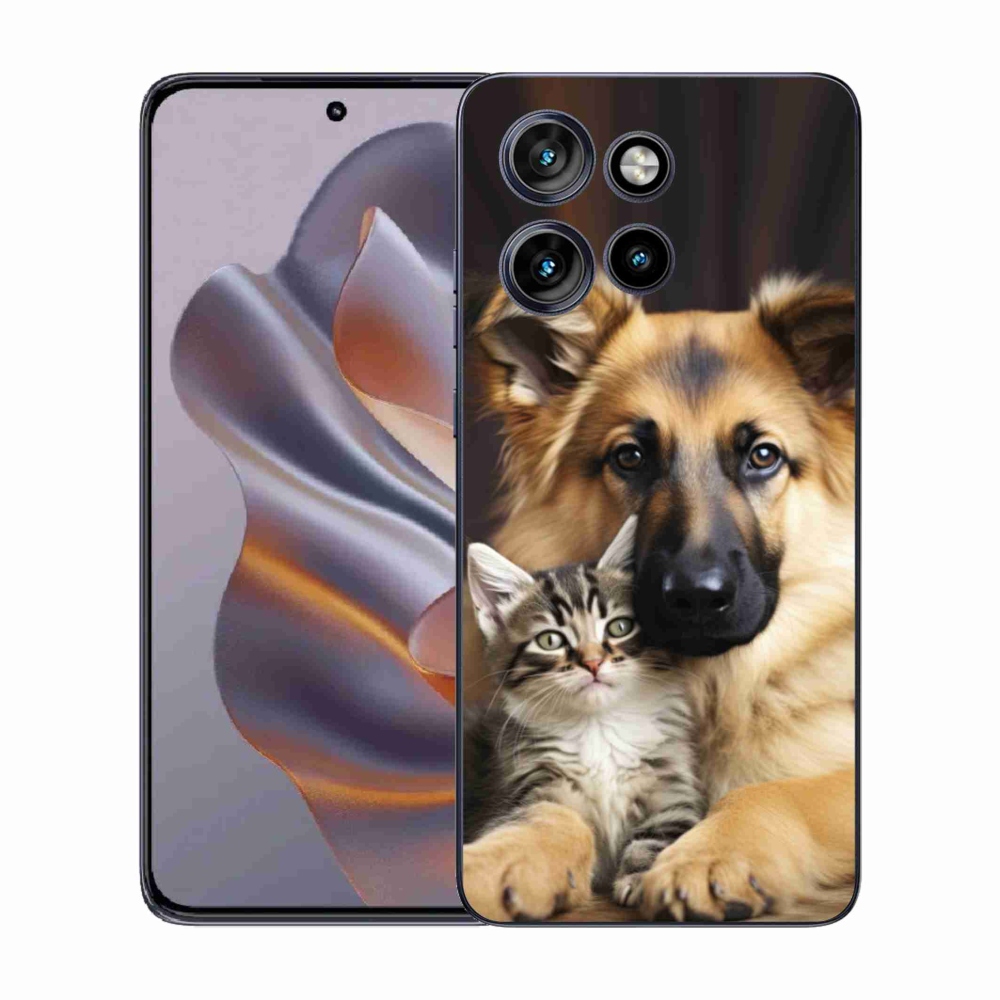 Gelový kryt mmCase na Motorola Edge 50 Neo - zvířecí přátelství